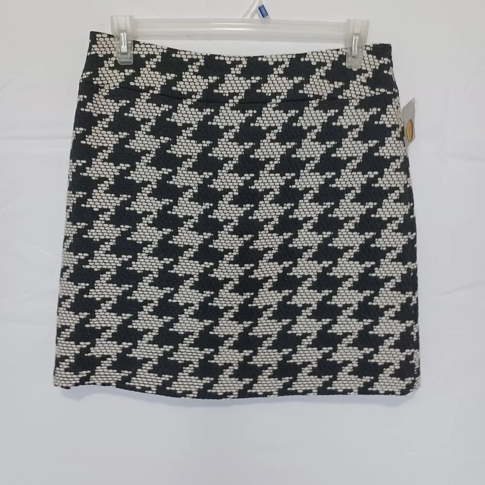 Talbots NWT skirt straight pencil black white sz‎ 12p